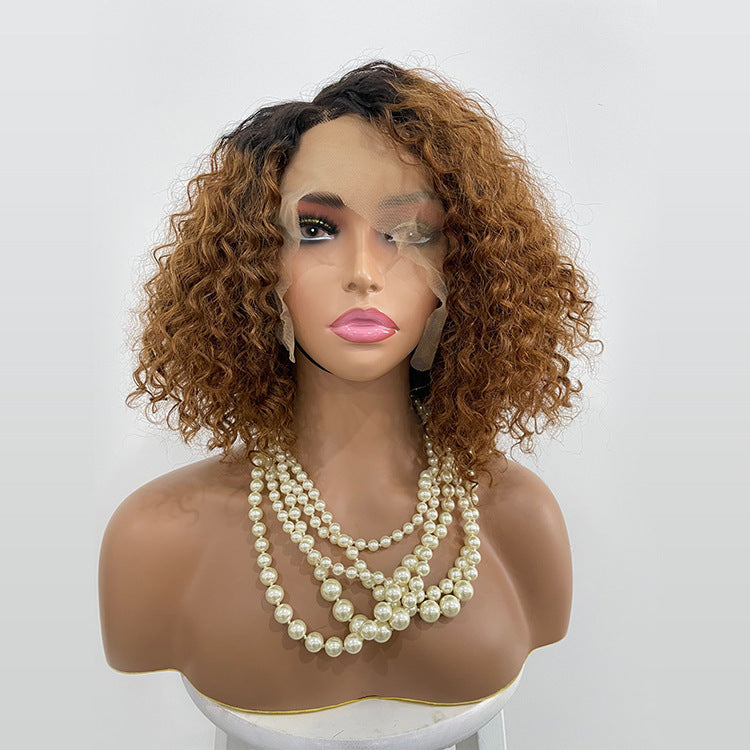 Ombre Curly Bob 1b30 Human Hair Lace Wig
