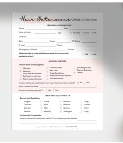 Unlock Professionalism: Hair Extension Intake & Consent Form for Salon Owners and Stylists